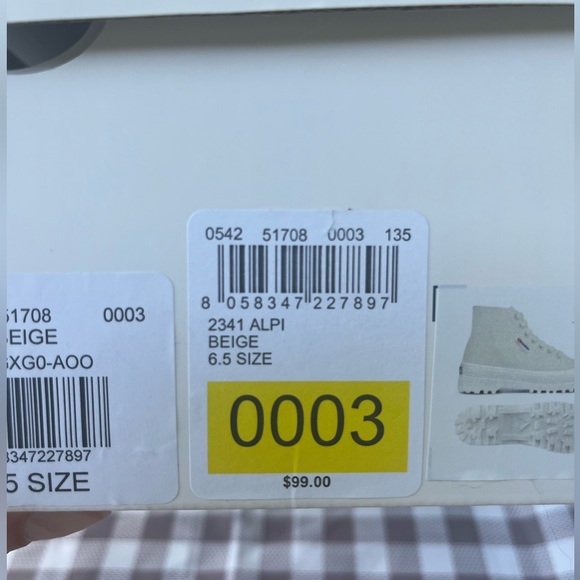 SUPERGA✨NIB✨Chunky Platform Canvas Combat Boots/Hi-Top Sneakers, US W8, M6.5 - Picture 13 of 16